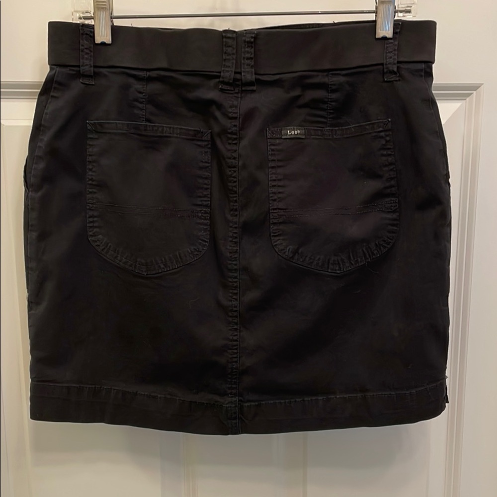 Lee Black Mini Pencil Skorts Elastic Waist Pockets - Picture 7 of 14